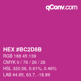 Código de color: HEX #BC2D8B | qconv.com