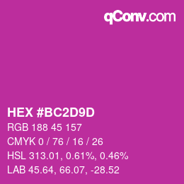 Color code: HEX #BC2D9D | qconv.com