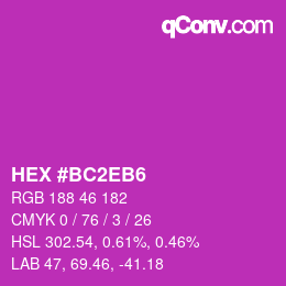 Color code: HEX #BC2EB6 | qconv.com