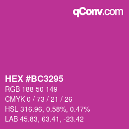 Color code: HEX #BC3295 | qconv.com
