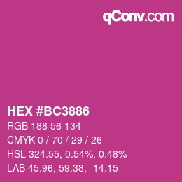 Color code: HEX #BC3886 | qconv.com