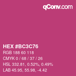 Color code: HEX #BC3C76 | qconv.com