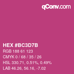 Color code: HEX #BC3D7B | qconv.com