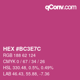 Color code: HEX #BC3E7C | qconv.com
