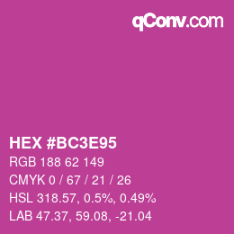 Color code: HEX #BC3E95 | qconv.com