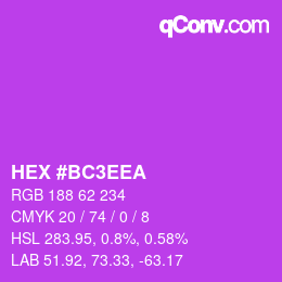 Color code: HEX #BC3EEA | qconv.com