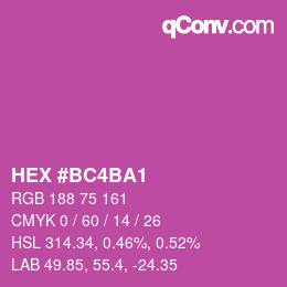 Color code: HEX #BC4BA1 | qconv.com