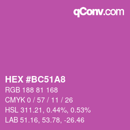 Color code: HEX #BC51A8 | qconv.com