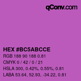 Código de color: HEX #BC5ABCCE | qconv.com