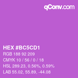 Color code: HEX #BC5CD1 | qconv.com