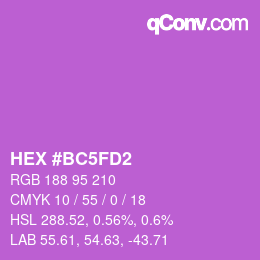 Color code: HEX #BC5FD2 | qconv.com