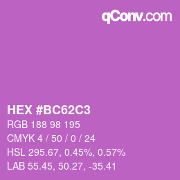 Color code: HEX #BC62C3 | qconv.com