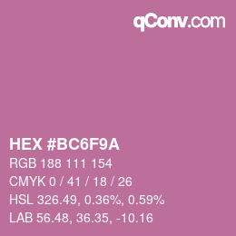 Color code: HEX #BC6F9A | qconv.com