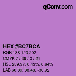 Color code: HEX #BC7BCA | qconv.com