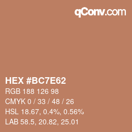 Color code: HEX #BC7E62 | qconv.com