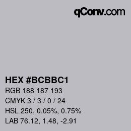 Color code: HEX #BCBBC1 | qconv.com