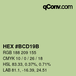 Color code: HEX #BCD19B | qconv.com