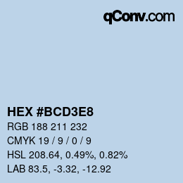 Color code: HEX #BCD3E8 | qconv.com