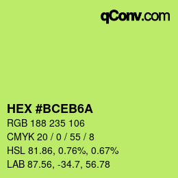 Color code: HEX #BCEB6A | qconv.com