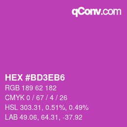 Color code: HEX #BD3EB6 | qconv.com