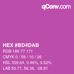 Color code: HEX #BD4DAB | qconv.com