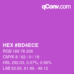 Color code: HEX #BD4ECE | qconv.com