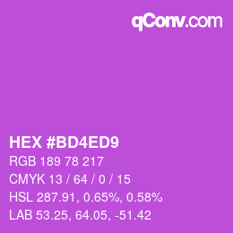 Color code: HEX #BD4ED9 | qconv.com