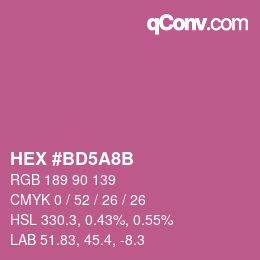 Color code: HEX #BD5A8B | qconv.com