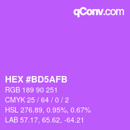 Color code: HEX #BD5AFB | qconv.com