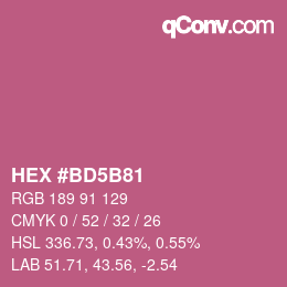 カラーコード: HEX #BD5B81 | qconv.com