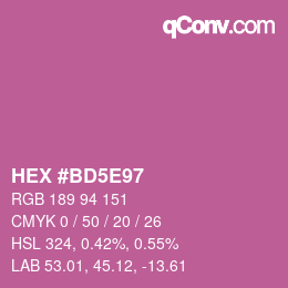Color code: HEX #BD5E97 | qconv.com