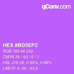 Color code: HEX #BD5EFC | qconv.com
