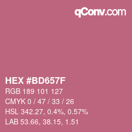 Color code: HEX #BD657F | qconv.com