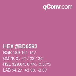 Color code: HEX #BD6593 | qconv.com