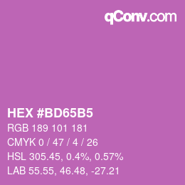 Color code: HEX #BD65B5 | qconv.com