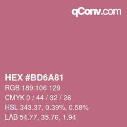 Color code: HEX #BD6A81 | qconv.com
