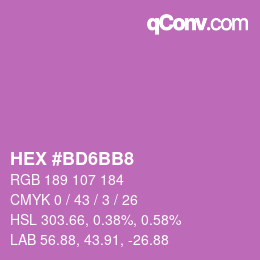 Color code: HEX #BD6BB8 | qconv.com