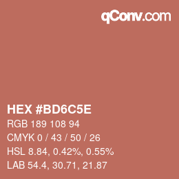 Código de color: HEX #BD6C5E | qconv.com
