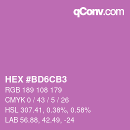 Color code: HEX #BD6CB3 | qconv.com
