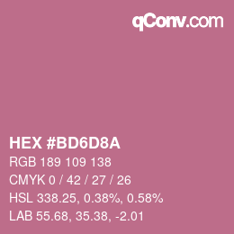 Código de color: HEX #BD6D8A | qconv.com