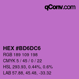 Color code: HEX #BD6DC6 | qconv.com