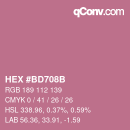 Color code: HEX #BD708B | qconv.com