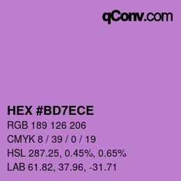 Color code: HEX #BD7ECE | qconv.com