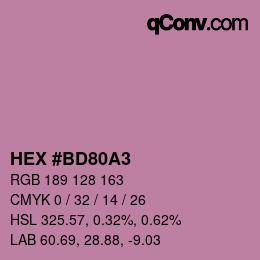 Color code: HEX #BD80A3 | qconv.com
