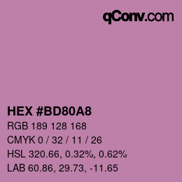Color code: HEX #BD80A8 | qconv.com