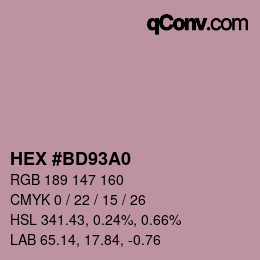 Color code: HEX #BD93A0 | qconv.com