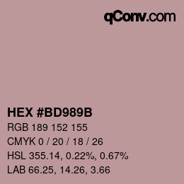 Color code: HEX #BD989B | qconv.com