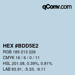 Color code: HEX #BDD5E2 | qconv.com