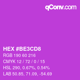 Color code: HEX #BE3CD8 | qconv.com