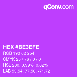 Color code: HEX #BE3EFE | qconv.com